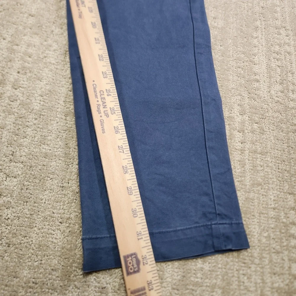 Banana Republic Pants Men 34x32 Aiden Chino Straight‎ Leg Fit Cotton Blue Lived